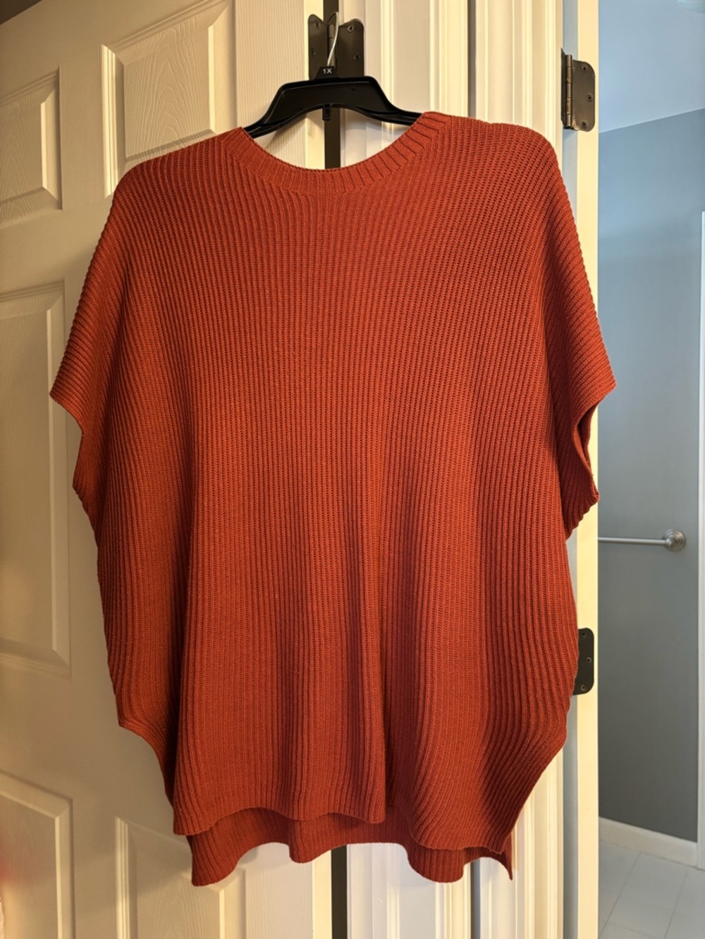 Amazon Women's Rust Orange Ribbed Tunic Top